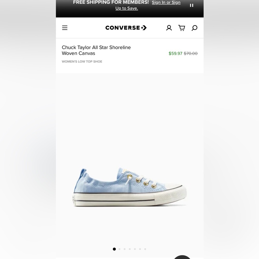 Converse Sky Blue Shoreline Slip-on Sneakers - Picture 11 of 11